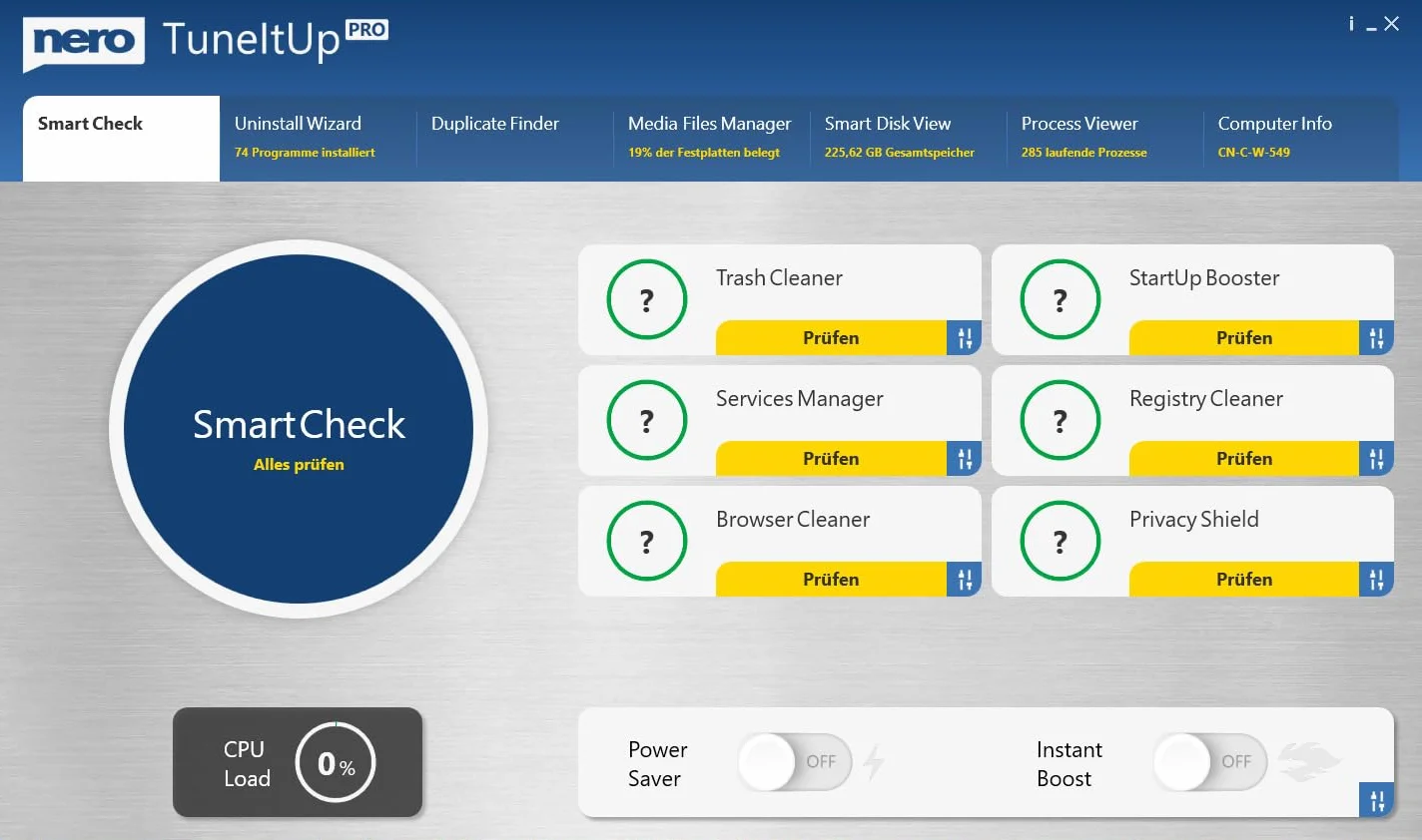 Nero TuneItUp PRO | PC Tuning & Windows Optimierung | PC beschleunigen | Windows schneller starten | Internet-Speed erhöhen | automatische Wächterfunktion | Jahreslizenz | 1 PC | Windows 11/10/8/7