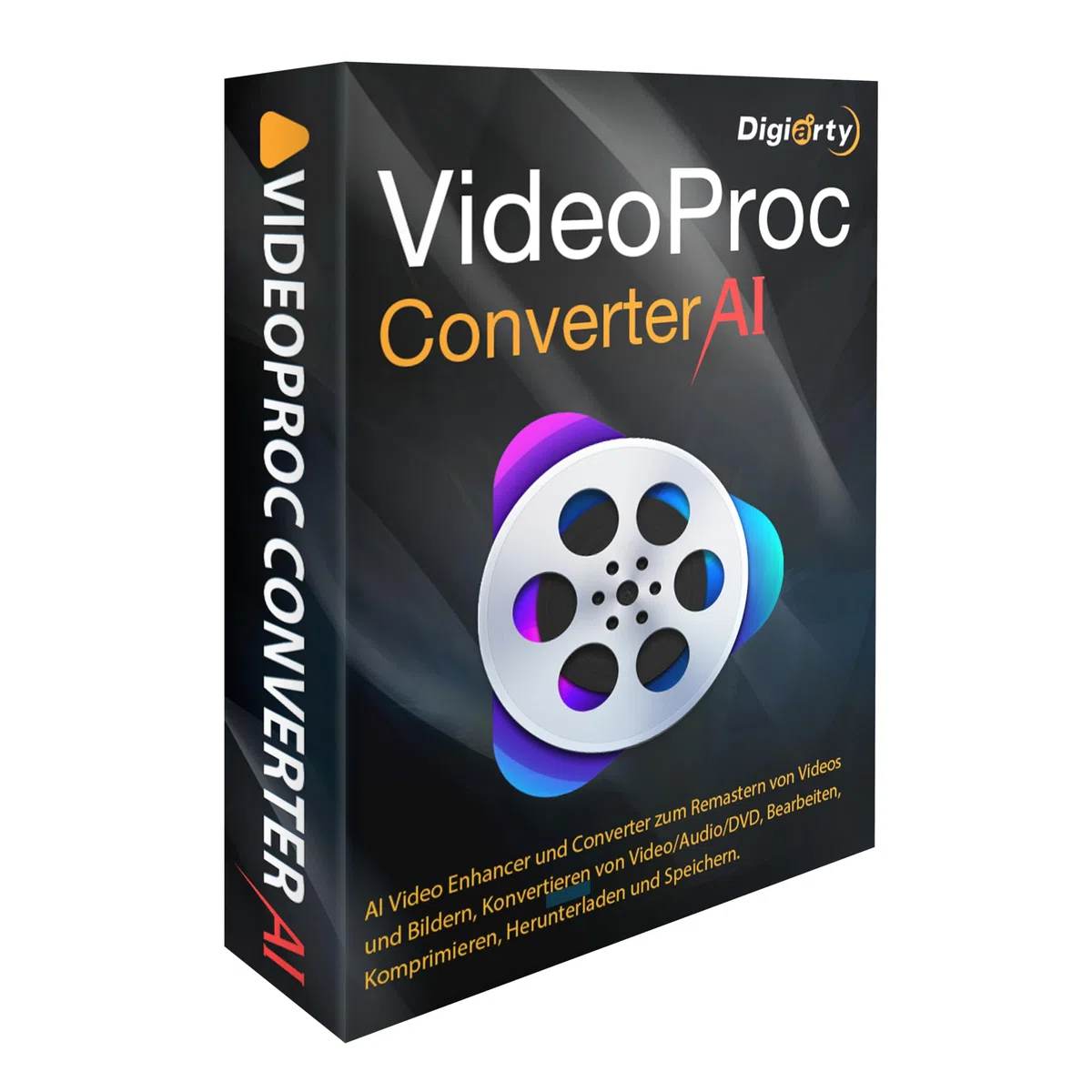 Digiarty VideoProc Converter AI | Kompatibel mit Windows | 1 Gerät | 1 Jahr | Video-Konverter, Kompressor, Downloader, Recorder | Aktivierungscode per E-Mail