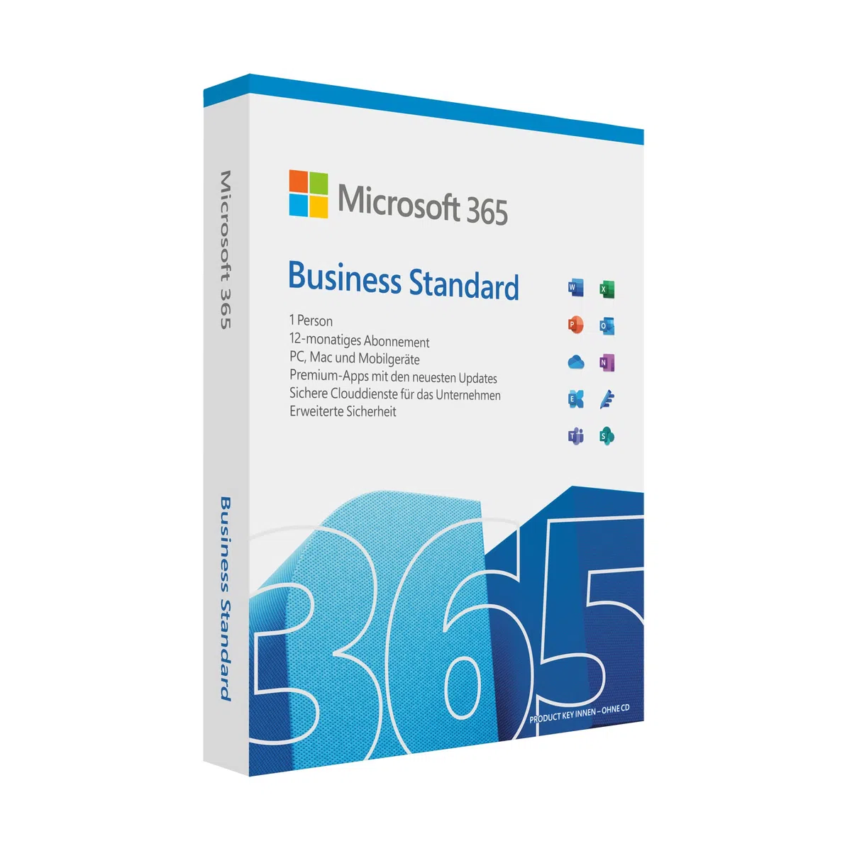 Microsoft 365 Business Standard 1 Nutzer 5 PCs/Macs 5 Tablets 5 mobile Geräte 1 Jahresabonnement Box