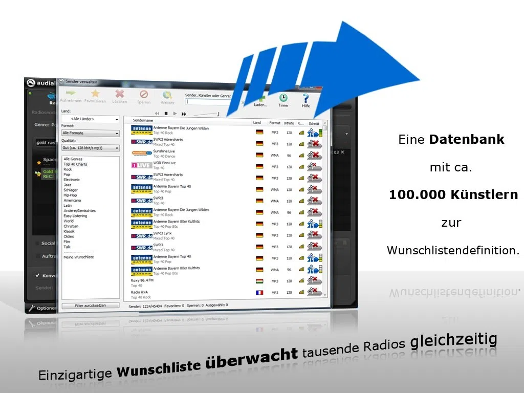 Audials Radiotracker 8 Platinum CD-ROM: MP3 aus Webradios mitschneiden, Radios & Podcasts genießen